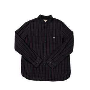 Denim & Supply Ralph Lauren Shirt Mens Large Purple Plaid Button Up Long Sleeve